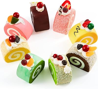 8 pieces realistic artificial simulation dessert Mixed cake False food model False Swiss cake Artificial food for Kitchen Decoration Photography Accessories, 4 colors.. DIAYTAR NIGERIA makes every shopping desire a reality with affordable prices and delivery in 5-8 days.