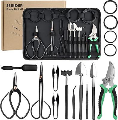 Set of tools for bonsai sepider of 16 pieces, hand gardening tools including a pruning shelf, carbon steel bonsai scissors, garden size tools for beginners.. Embrace a new era of online shopping with DIAYTAR NIGERIA's extensive range and budget-friendly prices.