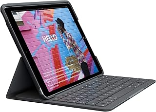 Logitech keyboard case for iPad (7th, 8th, 9th generation) | Fine and foldable keyboard case with integrated wireless keyboard - graphite, ara keyboard.. No stress, no delays — DIAYTAR Nigeria is your trusted shopping partner.