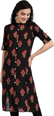 Kurti dress for women with regular cut printed on the front - of Mix, one of Amazon's brands.. You shop, we deliver — quick and easy with DIAYTAR Nigeria.