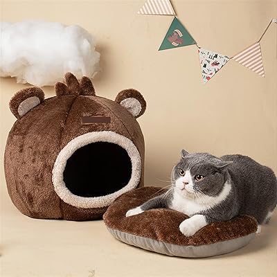 Zhangna nest for pets, chat bed, soft sleep, comfortable cat mattress, sweet plush caterp, puppy cushion, small dog, washable litter (Size: medium).. With DIAYTAR Nigeria, you can browse through thousands of items at the best prices. Place your order today and receive it in less than a week.