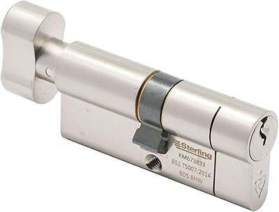 Intext Sterling door cylinder (80 mm) TS007 BS1 1 star, approved by the police, design of secure thumb cylinder, satin nickel, internal external total 40 mm.. Fast delivery is our promise — DIAYTAR Nigeria keeps it real.