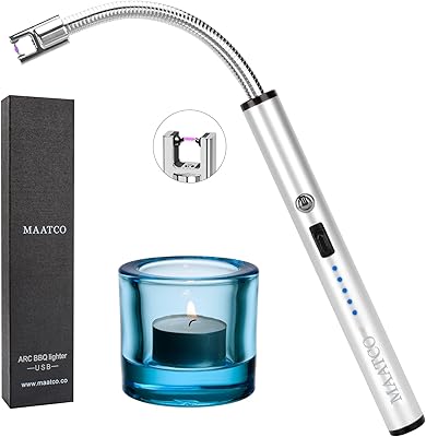 Matco USB electric baking lighter with LED display and safety switch, rechargeable, flexible, flameless, windshield cutting, kitchen, barbecue and fireworks.. Order today, receive in days — DIAYTAR Nigeria makes it possible.