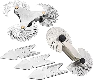 Tool for measurement of thread gauges, threading gauges in stainless steel, 3 central gauges of the metric system at 55 and 60 degrees + 51 pieces of the American SAE type + 52 Metric and American type pieces SAE and British Whitworth.. Find everything you need at prices you'll love with DIAYTAR NIGERIA's comprehensive e-commerce platform.