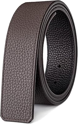 Reversible spare belt in real leather for men and women, without loop, width 32 mm, 34 mm, 38 mm.. DIAYTAR NIGERIA: Your trusted e-commerce partner with extensive product choices and affordable delivery.