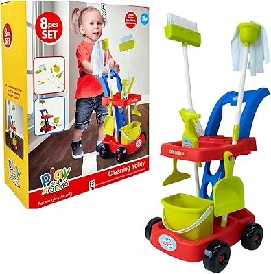 Fitto 8 pieces trolley trolley all-meter seeming to play cleaning set of children's toy tools.. DIAYTAR NIGERIA: Where shopping dreams become reality with budget-friendly prices and prompt delivery.