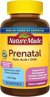 Prenatal NatureMed Supplement with Folic Acid + DHA for daily nutritional support, 110 capsules, 110 -day supply.. Experience shopping without limits at DIAYTAR NIGERIA, where affordability meets convenience in just days.