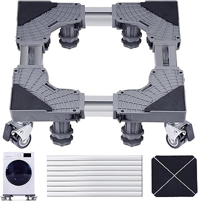 Refrigerator support with universal mobile moon min adjustable mobile min with 4 lockable wheels for washing machine, fridge, dryer (4 wheels and 8 feet improved).. Discover why DIAYTAR NIGERIA is the smart shopper's choice for affordable products delivered nationwide.