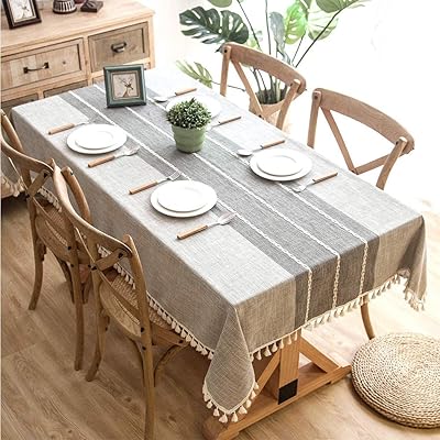 Waterproof tablet Sylus rectangular table table cover in anti-dust linen without folds 55 x 86 inches (140 x 220 cm) gray.. DIAYTAR NIGERIA: Redefining e-commerce with affordable prices and reliable nationwide shipping.