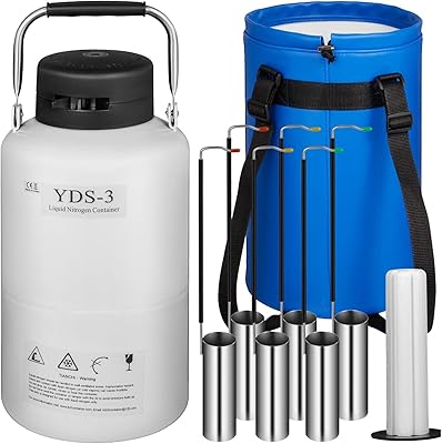 Zaied 3L liquid nitrogen container, liquid nitrogen tank in aluminum alloy, static cryogenic container, liquid nitrogen container with 6 cans and transport bag.. DIAYTAR NIGERIA: Where thousands of products meet affordable prices and reliable 5-8 day delivery.