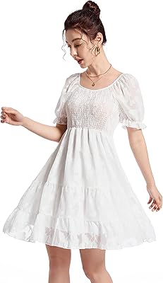 Summer dresses for women 2023, floral ball dress with silk muslin, short white dresses smoked for graduation.. DIAYTAR NIGERIA transforms dreams into deliveries with our affordable prices and 5-8 day shipping.
