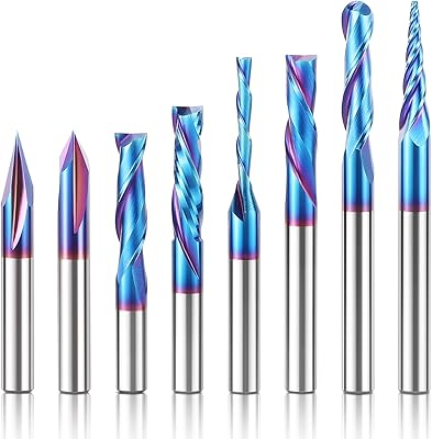 HQMASTER CNC Bits de Router 1/4 inch sculpture rod Bit 8 Pieces Set for Wood Detail Profile Gravure Engraving in V collection of CNC router in solid carbide.. DIAYTAR NIGERIA: Your affordable gateway to thousands of products delivered within a week.