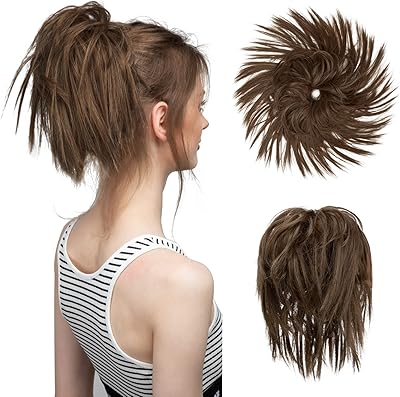 GOODERN 2 pcs short ruffle disoriented bun of natural hair.. From office supplies to fashion — DIAYTAR Nigeria brings it fast.