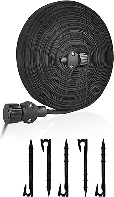 Kit of flat soaking of 25 feet for garden, design waterproof and durable layer, fixed drop-down irrigation system with water saving for flower beds and lawn (25 feet).. Say hello to Nigeria’s fastest-growing e-commerce site — DIAYTAR Nigeria.
