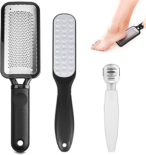 Set of double -sided stainless steel films to remove calluses, 3 pieces, double -sided stainless steel file for feet care.. DIAYTAR NIGERIA: Your trusted e-commerce partner with extensive product choices and affordable delivery.