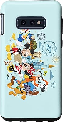 Blue shell for Galaxy S10E Walt Disney World Mickey and his friends 50th anniversary.. Shop from anywhere in Nigeria and receive your DIAYTAR purchases at affordable prices within a week.