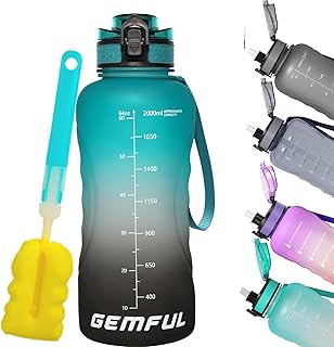 Large bottle of 2 l jimful water with straw and waterproof markers.. Need it fast? Need it cheap? Choose DIAYTAR Nigeria.
