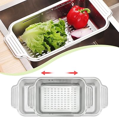 Doxila Extensible Tree basket in stainless steel adjustable Basket vegetables for kitchen sink.. From daily deals to exclusive products — DIAYTAR Nigeria has you covered.