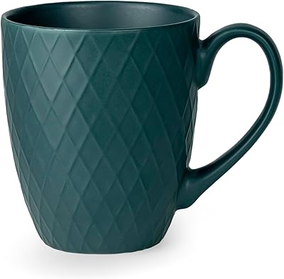 Porcelain ceramic cup for coffee and Shalo tea 390 ml engraved with a diamond printed pattern - 8.8 x 10.5 cm, Blue Diane.. Discover more ways to save — every day on DIAYTAR Nigeria.