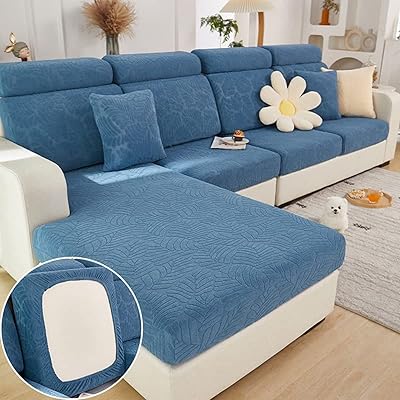 Sofa seat cushion covers, sofa cover, sofa cover, sectional sofa covers, separate cushion cover for sofa and meridian, for 1-2-3 seats protection (blue, size L 3 places).. Your trusted marketplace, DIAYTAR NIGERIA offers comprehensive selection with budget-friendly delivery.