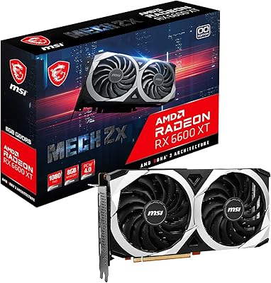 MSI RADEON RX 6600 XT MIC 2X 8G OC - 8 GB GDDR6, 2602MHz, PCI Express 4, 128 bits, 3X DP V 1.4, HDMI 2.1 (supports 4K and 8K).. Your complete shopping solution, DIAYTAR NIGERIA delivers variety and value within the week.