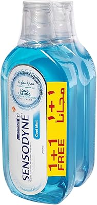 Sensodyne Cool Mint mouth rinse, 2 x 500 ml.. DIAYTAR NIGERIA: Your trusted marketplace that combines variety, affordability and reliable shipping.