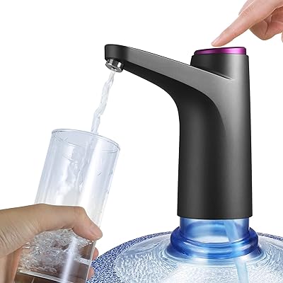 Water bottle pump - Rechargeable drinking water switch by USB, portable electric water dispenser for the house, kitchen and desk, water bottle for universal gallon bottle, drinking water pump (black).. DIAYTAR NIGERIA: Where shopping meets satisfaction with affordable prices and prompt delivery services.