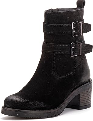 Charmaine Classic and elegant boots in black leather for women with zipped loop on the side, round loop, thick heel, sole with rubber eyelets.. Discover endless possibilities with DIAYTAR NIGERIA's comprehensive catalog and budget-friendly delivery.