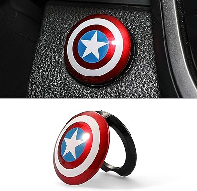 Abs GM Captain America car start button cover, garnish cover, automatic starting ring.. DIAYTAR NIGERIA brings the market to your screen with thousands of affordable products delivered to your door.