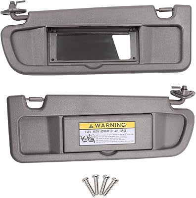 A pair of sun visor for the driver or passenger side with a courtesy mirror compatible with the replacement of the Honda Civic 2006-2011 sun visor for 83280-SNA-A01ZA 83230-SNA-A01ZA DE BZSSY (dark gray).. Shop quality and variety at unbeatable prices on DIAYTAR Nigeria — delivery in under 8 days.