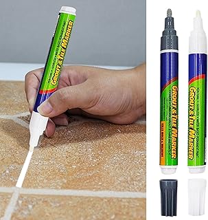 2 pieces wall marker coulis restorer repair pen repair pencil marker ground floor marker for restoration of tile wall floor bathroom kitchen (gray-white).. Discover a world of affordable shopping with DIAYTAR NIGERIA's vast marketplace delivered to you in days.