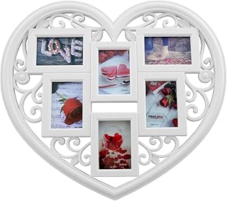 Photo frame in the shape of a primo living P-048, white, about 36 x 32.5 x 2 cm.. DIAYTAR NIGERIA: Connecting Nigerians with their needs through our affordable and diverse marketplace.