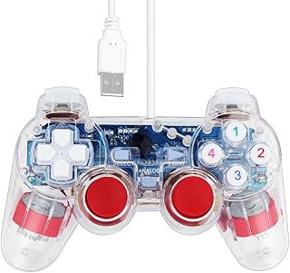 SQDEAL USB Dual Shock JYYSTICK Gamepad Gaming Controller [Double Vibration Feedback Motors] For PC Laptop Light Red Window Cor24R E04A.. Shop smart with DIAYTAR NIGERIA, offering a vast product range delivered to your doorstep within a week.