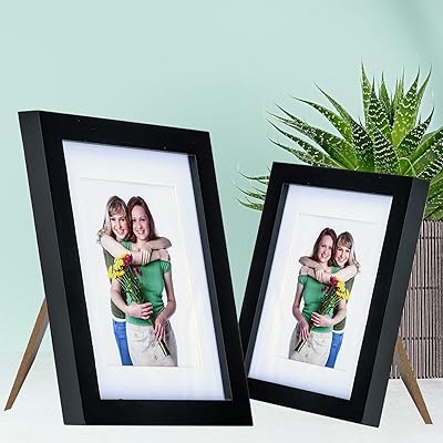 SIOSI 2 -room wooden photo frame size 5x7 inch, natural wooden photo frame with acrylic plexiglass for photos display, table top and wall display (black).. Discover the convenience of DIAYTAR NIGERIA's vast e-commerce platform with delivery in just 5-8 days.