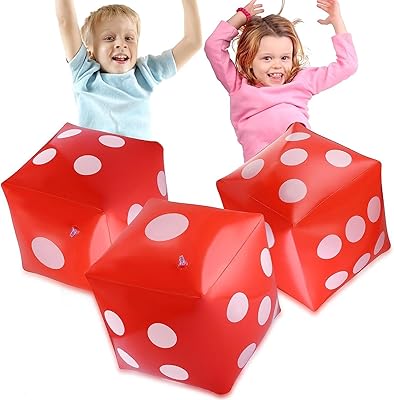 Game of 3 giant inflatable dice The White Shop, big inflatable dice to play, swimming pool, party (color: red).. Shop local, shop fast — DIAYTAR Nigeria delivers across the country.
