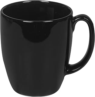COREL Livingware black ceramic cup of 11 ounces (lot of 4).. Shop with ease at DIAYTAR NIGERIA and enjoy our extensive product range delivered at affordable rates.