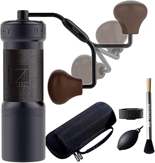 Manual coffee mill 1ZPRESSO K Ultra, gray with symmetrical molding in stainless steel, folding handle, adjustable external digital settings, universal crusher.. Experience the future of online shopping with DIAYTAR NIGERIA's extensive product range and competitive pricing.