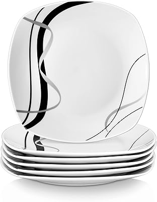 Porcelain dessert plate Veweet 'Fiona', 6 pieces | Diameter 19.2 cm | Complement to the table service 'Fiona' | Cake plate for 6 people.. Shop across boundaries with DIAYTAR NIGERIA's comprehensive platform and budget-friendly delivery.