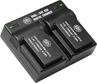 Pack of 2 LP-E12 batteries and double USB double battery charger for gun.. DIAYTAR NIGERIA brings the marketplace to your home with budget-friendly prices and nationwide delivery.