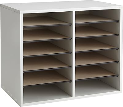 SAFCO Products 9420gr Organizer of Wooden Adjustable Books, 12 compartments, durable construction, removable shelves, 16.1 "x 19.6" x 11.9 ".. Shop with confidence at DIAYTAR NIGERIA, enjoying competitive prices and delivery within 8 days.