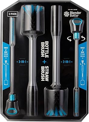 Blenderbottle shaker bottle and 2 in 1 absorbing cleaning brush, 2 package.. DIAYTAR NIGERIA delivers satisfaction with every purchase through our affordable and reliable service.