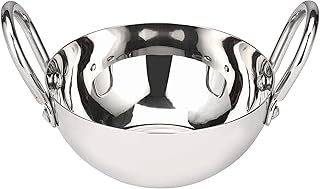 Royalford Baby Kadai 18 cm - RF11630 Ideal for frying, frying and jumping with solid and durable handles, silver.. Wide range, low cost, fast delivery — that’s DIAYTAR Nigeria.