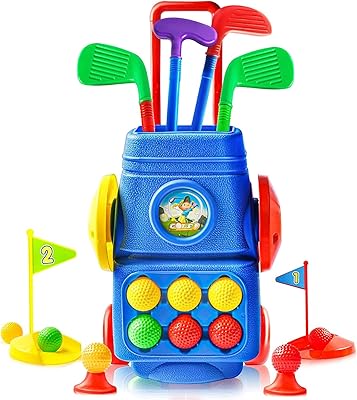 Golf game for young children, gift sports game with 4 colorful golf clubs, 6 balls and 2 training holes, interior and outdoor games for boys and girls aged 3, 4, 5 and 6 years.. DIAYTAR NIGERIA combines affordability with convenience, delivering your purchases within 5-8 days.