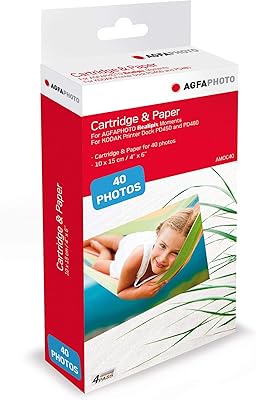 AGFA Photo - 40 Photo 10 x 15 cm COMPATIBLE CARTOUCHE AND COMPATIBLE PAPER with AGFA Photo Moments Realipix, KODAK PD450, PD480 and PD450WIFI 40.. DIAYTAR NIGERIA: Where every shopping need is met with affordable prices and timely delivery.