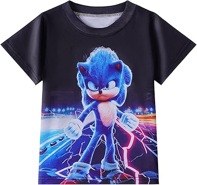 Short sleeve t-shirt for children printed 3D The hedgehog on youtube for boys and girls.. Find more for less — only on DIAYTAR Nigeria.