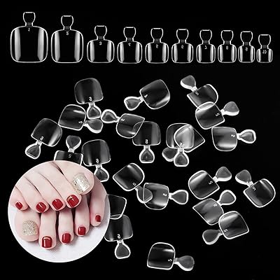 False toe nails, 500 pieces, full cover, transparent acrylic nail tips with 10 different sizes for toe nails, false toe nails for DIY living room | Nail Extensions | Nail Art.. DIAYTAR NIGERIA delivers what you want at prices you'll love, all within 5-8 days nationwide.