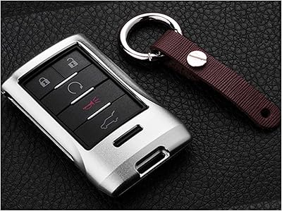 Intelligent luxury aluminum aluminum key lid with Royalfox aluminum with 5 buttons for Cadillac SRX 2010-2015, DTS 2006-2011, STS 2005-2011, XTS 2013, CTS 2008-2014, Escalade 2008 2009 2010 (silver).. DIAYTAR NIGERIA revolutionizes online shopping with competitive prices and reliable 5-8 day delivery.