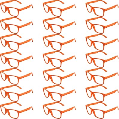 VAHACUP 24 pieces Set of orange lens frames, children's sunglasses, daily fashion accessories and costume party supplies.. No hassle, just shopping — DIAYTAR Nigeria delivers in under 8 days.