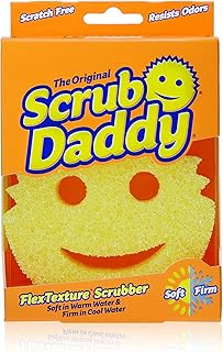 Scrub daddy, cleaning sponge flex original texture without stripes, yellow.. DIAYTAR NIGERIA brings the joy of affordable shopping to your fingertips with delivery in less than 8 days.