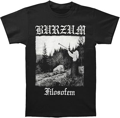 Burzum t-shirt filosofem for black men.. Experience DIAYTAR NIGERIA, where extensive product variety meets pocket-friendly prices and reliable delivery.